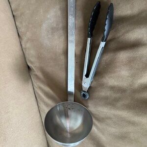 Large Ladle and Tongs